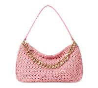 Twinset, Femme, Sacs, Rose, Taille: ONE Size Liliana Sac Bandoulière en Paille et Cuir