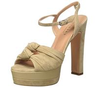 Twinset Milano Femme Cs7pdq Sandale Talon, Beige Raphia, 36 EU