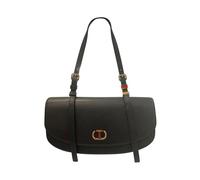 Twinset - Monogram Clasp Shoulder Bag - Femme - Sacs - Noir - Taille: ONE Size