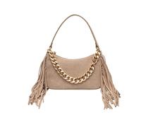 Twinset - Sac bandoulière en cuir à franges - Femme - Sacs - Beige - Taille: ONE Size