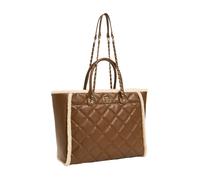 Twinset - Sac Fourre-Tout Matelassé avec Effet Peau de Mouton - Femme - Sacs - Brun - Taille: ONE Size