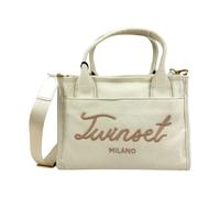 Twinset - Signature Tote Medium - Femme - Sacs - Beige - Taille: ONE Size