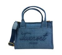Twinset - Signature Tote Medium - Femme - Sacs - Bleu - Taille: ONE Size