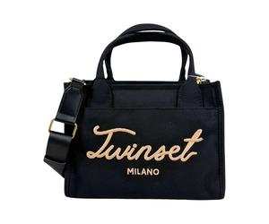 Twinset - Signature Tote Medium - Femme - Sacs - Noir - Taille: ONE Size