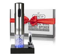 Twinz’Up Tire Bouchon Electrique Rechargeable - Coffret Cadeau Homme - Ouvre Bouteille Electrique sans-Fil avec Socle Chargeur et Coupe-Capsule