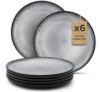 Twinzee 6 Assiette Dessert Perla - Compatible Micro-onde - Assiettes Service de Table Riviera Collection