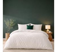Twinzen Housse De Couette 240x220 cm avec 2 Taies Oreiller 50x80 cm, Blanc - Parure de Lit 220x240 Adulte en Microfibre - Oeko-Tex