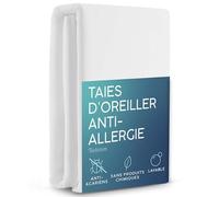 Twinzen Lot de 2 Housse Oreiller Anti Acarien 80x80 cm - Protege Oreiller Hypoallergéniques & sans Traitement Chimique