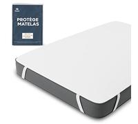 Twinzen - Protege Matelas 200x220 Impermeable Certifié Oeko TEX - Alese 200x220 cm en Coton Respirant avec 4 Coins Elastiques