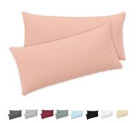 Twinzen® Taie Oreiller 40x80 (Lot de 2) - 100% Coton Jersey 150 GSM - 40 x 80 cm - Taie d'oreiller 40x80 - Housse de Coussin avec Fermeture Éclair - Certifié Oeko-Tex