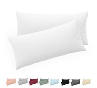 Twinzen® Taie Oreiller 50x80 (Lot de 2) - 100% Coton Jersey 150 GSM - 50x80 - Taie d'oreiller 50x80 - Housse de Coussin avec Fermeture Éclair - Certifié Oeko-Tex