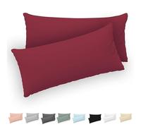 Twinzen® Taie Oreiller 50x80 (Lot de 2) - 100% Coton Jersey 150 GSM - 50x80 - Taie d'oreiller 50x80 - Housse de Coussin avec Fermeture Éclair - Certifié Oeko-Tex