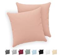 Twinzen® Taie Oreiller 60x60 (Lot de 2) - 100% Coton Jersey 150 GSM - 60 x 60 cm - Taie d'oreiller 60x60 - Housse de Coussin avec Fermeture Éclair - Certifié Oeko-Tex