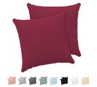 Twinzen® Taie Oreiller 60x60 (Lot de 2) - 100% Coton Jersey 150 GSM - 60 x 60 cm - Taie d'oreiller 60x60 - Housse de Coussin avec Fermeture Éclair - Certifié Oeko-Tex