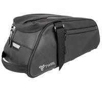TWIRL Sacoche de vélo pour Porte-Bagages, 6 litres Reflex avec bandoulière intégrée, Sacoche de Porte-Bagages, Sacoche arrière de vélo, Noir/Gris