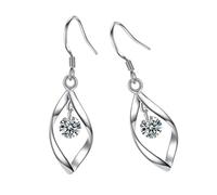 Twirls Boucles d'oreilles avec perles et zircones pour une touche de charme dans n'importe quel environnement Crochets d'oreilles résistants aux allergies, 1, Métal, Alliage.