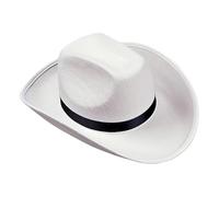 TWISAXC Chapeaux de cowgirl : un choix amusant,Blanc Noir,40 x 33 x 14 cm | touche d'originalité Pour aux fêtes et célébrations tout au long de l'été. Légers et faciles à transporter. Pour
