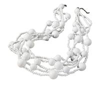 TWISAXC Gros collier de perles, spécialement conçu pour un style tendance et polyvalent, idéal comme cadeau de Noël de Saint-Valentin.
