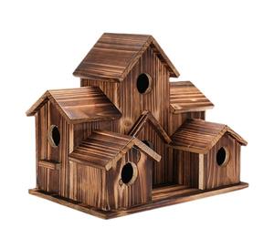 TWISAXC Mangeoire Suspendue pour Oiseaux, Magnifique Havre Rustique, nichoir Unique pour Jardin, Charme de mangeoire Suspendue, Lieu de Repos pour Oiseaux sur terrasse dans la