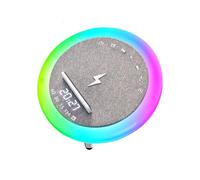 TWISAXC Réveil numérique avec Haut-Parleur Bluetooth, Chargement USB et | luminosité réglable, idéal pour la chambre le bureau. À poser sur une table de chevet de bureau.