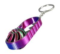 Twist Loop Charm - 3D Printed Spiral Keychain, Fidget Use with Stress Relief Function, Double Helix Rotating, Polymer Structure, Portable Focus Gadget for Backpack Keys Office School Classroom Party
