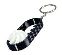 Twist Loop Charm - 3D Printed Spiral Keychain, Fidget Use with Stress Relief Function, Double Helix Rotating, Polymer Structure, Portable Focus Gadget for Backpack Keys Office School Classroom Party