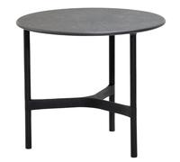 Twist Outdoor Table d'appoint Pied gris lave / Plateau de table noir Cane-Line - 5711877126711