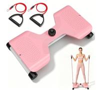 Twist Waist Disc Borad - Entraîneur abdominal avec 2 bandes de résistance pour entraînement du tronc - Tour de hanches max 136 kg - Appareil d'entraînement à domicile silencieux pour homme et femme