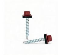 Twistec 292PVZ48x353011 Vis à tôle trapézoïdales 4,8 x 35 mm, RAL3011, 100 pièces, brun rougeâtre RAL 3011