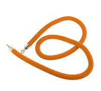 Twisted Hanging Crowd Control Stanchion Rope,Velvet Queue Barrier Rope for VIP Entry, with Gold Hooks, 2/3/4/5/7/9/10 Ft Long(Orange,2.2m/7.2ft/86.6inch)