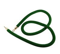 Twisted Hanging Crowd Control Stanchion Rope,Velvet Queue Barrier Rope for VIP Entry, with Gold Hooks, 2/3/4/5/7/9/10 Ft Long(Green,2.7m/8.9ft/106inch)