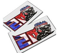 Twisted Melon Fabio Quartararo El Diablo Numéro 20 Tri Color Art Moto Racer Graphics X 2 Pièces