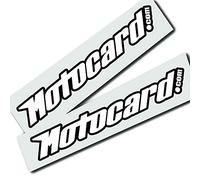 Twisted Melon Motocard Lot de 2 Stickers Motif Sponsor Blanc et Noir