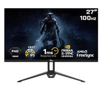 Twisted Minds Écran de jeu IPS rapide 27" - Résolution FHD 1920 x 1080, taux de rafraîchissement de 100 Hz, rapport d'aspect 16:9, temps de réponse de 1 ms - Noir (TM27FHD100IPS)
