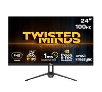 Twisted Minds Écran Gamer 24 Pouces, Dalle IPS, Résolution FHD 1920 x 1080, Taux de Rafraîchissement 100 Hz, Rapport d'Aspect 16:9, Temps de Réponse 1 ms - Noir (TM24FHD100IPS)