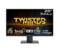 Twisted Minds Écran Gamer, Affichage Rapide 28 Pouces, Dalle IPS, résolution FHD 3840 x 2160, taux de rafraîchissement 144 Hz, Rapport d'aspect 16:9, Temps de réponse 1 ms - Noir (TM28EUI)