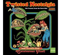 Twisted Nostalgia Calendrier mural 2026, 16 mois avec leçons de vie sombres et amusantes, 30,5 x 30,5 cm, planificateur mensuel avec grandes grilles pour la maison ou le bureau, comprend des mois