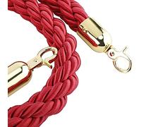 Twisted Queue Rope Barrier - Lot de 2 cordes de poteau de 3 cm d'épaisseur avec crochets, séparateur de contrôle de la foule durable de 3 m, gestion de la ligne d'événements - Lot de 2 solutions de