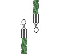 Twisted Queue Rope Ber - Lot de 2 cordes de poteau coniques avec cagoule polie, 1,2 m de long, 5 choix de couleurs (vert, rouge, bleu, jaune, noir) pour stationnement et événement