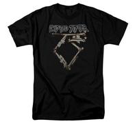 Twisted Sister Bone Logo T Shirt Heavy Metal Band Rock n Roll Black BlackLarge