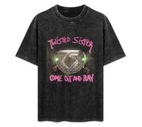 Twisted Sister Come Out and Play Mens Black T-Shirt Graphic Tee Printed Unisex Shirt L