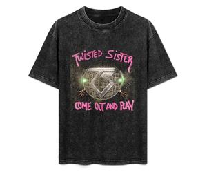 Twisted Sister Come Out and Play Mens Black T-Shirt Graphic Tee Printed Unisex Shirt L