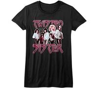Twisted Sister Group Picture Mens T Shirt Glam Rock Heavy Al Band Merch Size XL
