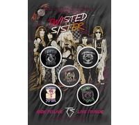 Twisted Sister Ride To Live Indifférent Badge multicolore Métal