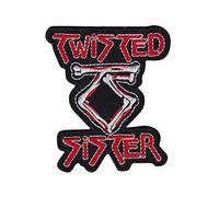 Twisted Sister Silver Red Écusson Patch en fer brodé sur accessoire