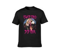 Twisted Sister Stay Hungry Album Dee Snider ER Glam Rock Unisex 100% Cotton Short-Sleeve T-Shirts Black M