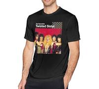 Twisted Sister T Shirt Men's Cotton T Shirt Fashion O Neck Short Sleeve Tees Black XXL