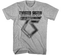 Twisted Sister You Can't Stop Rock N Roll Men's T-Shirt Glam Concert G2 Grey XXL