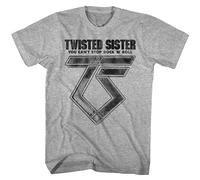 Twisted Sister You Can't Stop Rock N Roll Men's T Shirt Glam Concert Grey L