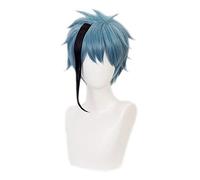 Twisted-Wonderland Floyd Jade noir bleu mixte court résistant à la chaleur cheveux synthétiques carnaval Halloween Cosplay perruque + perruque cap Floyd